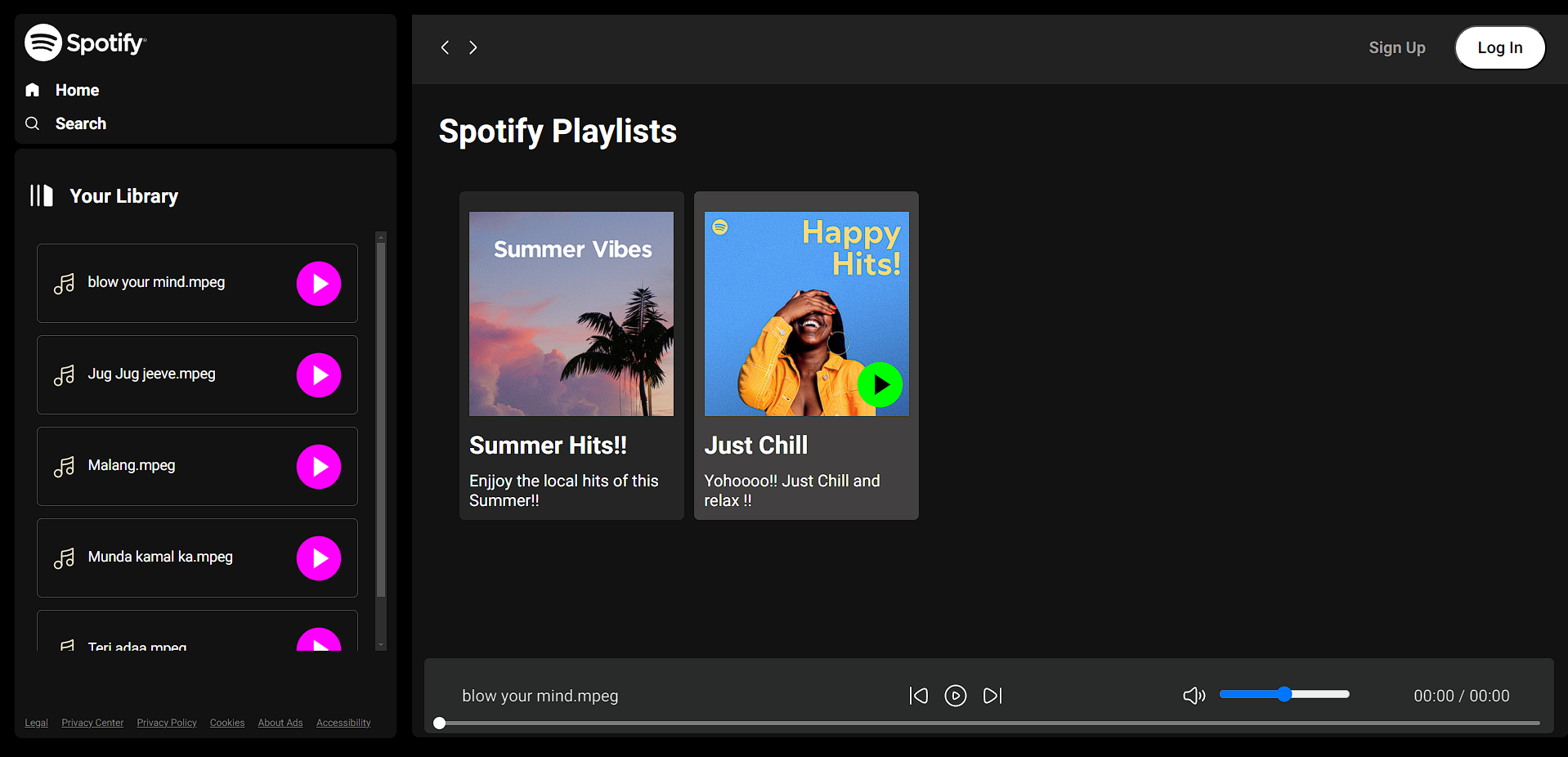 Spotify Clone